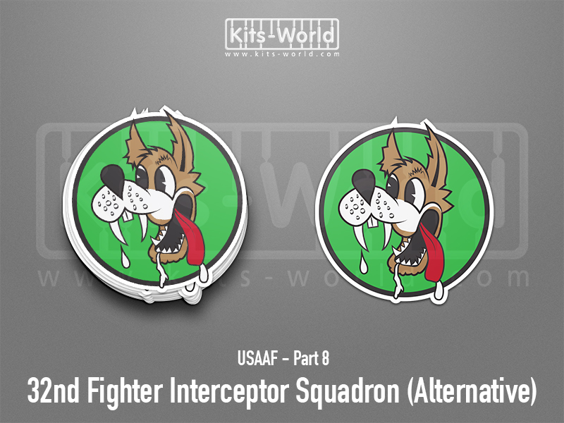 Kitsworld SAV Sticker - USAAF - 32nd Fighter Interceptor Squadron (Alternative) W:94mm x H:100mm 